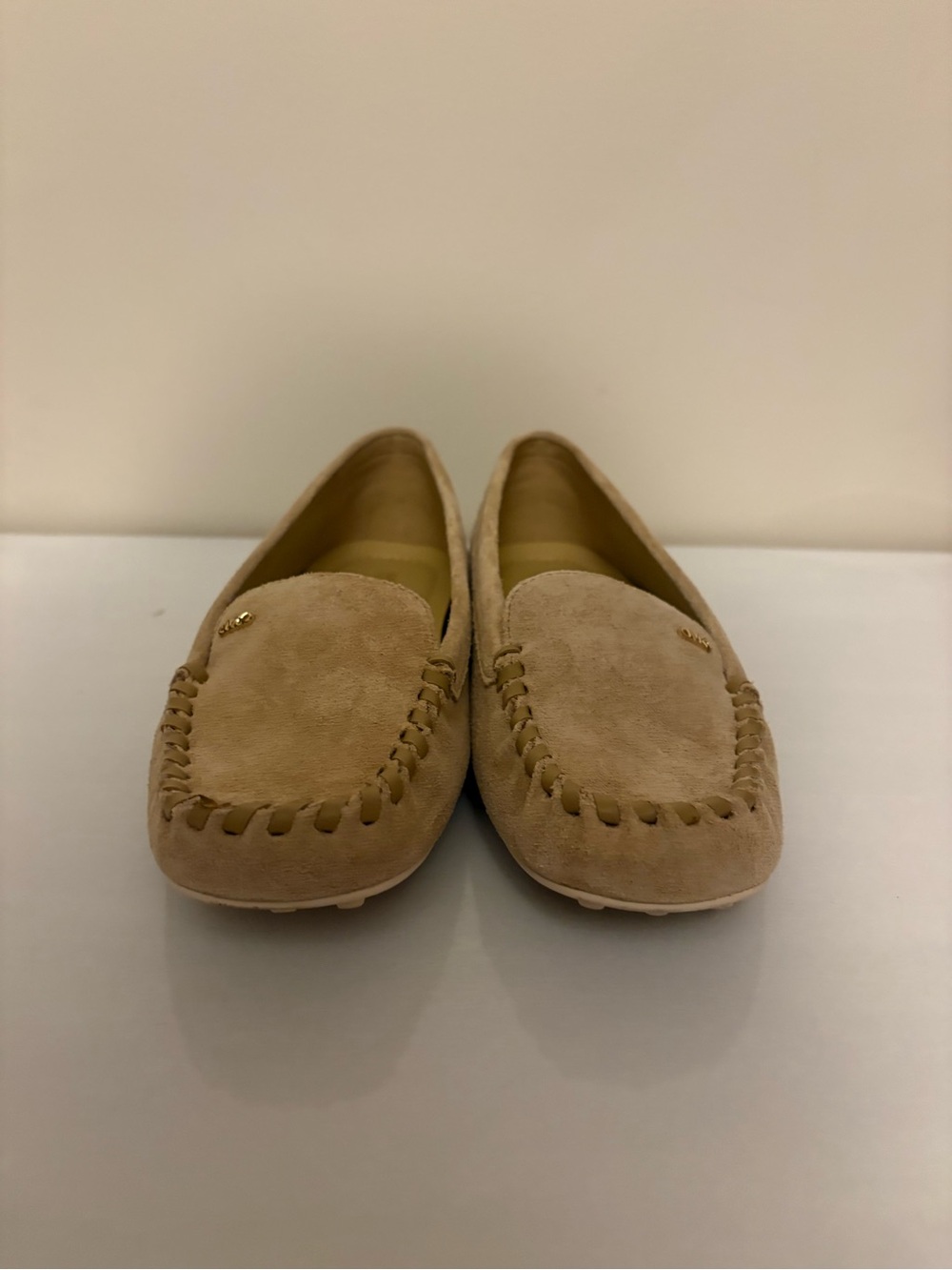 Michael Kors Beige Suede Moccasin Loafers